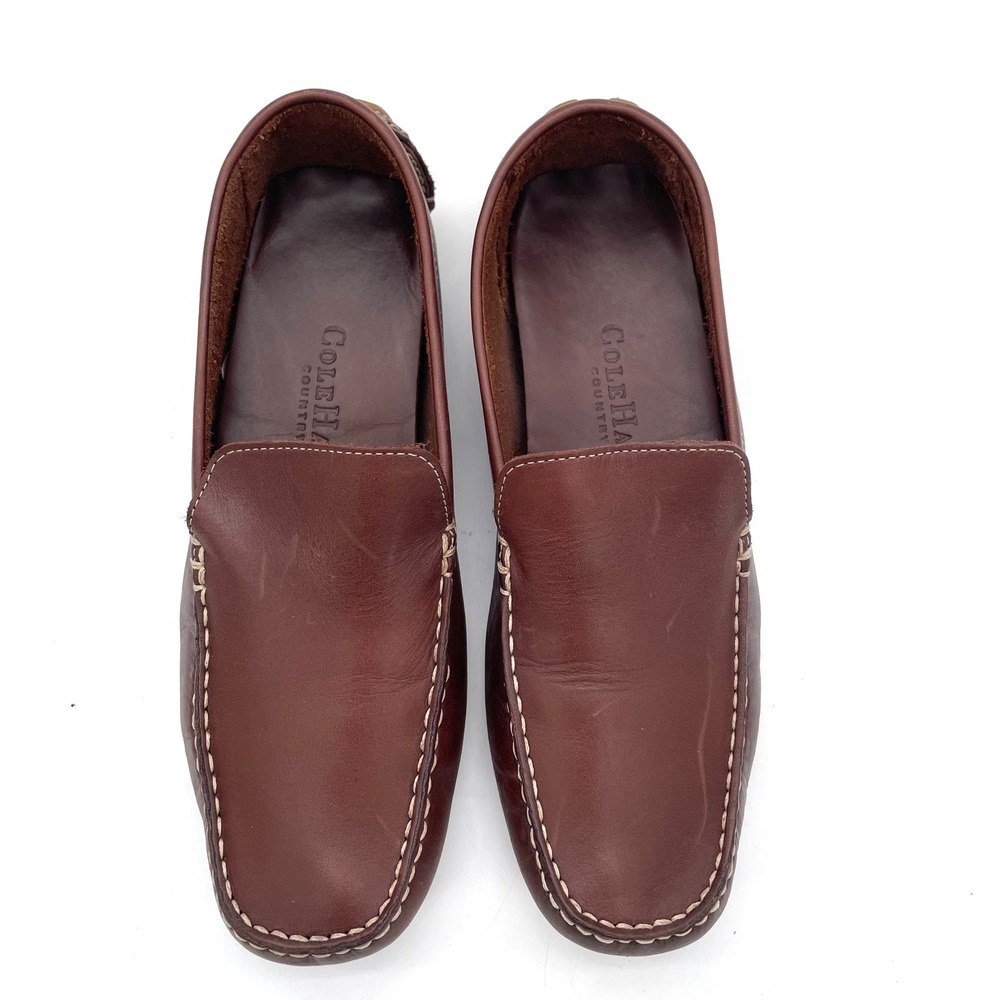 Cole Haan Driving Loafers Women 7 B Brown Good Moc Toe Leather D11894